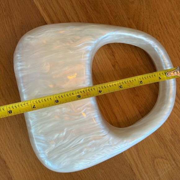 Mango Pearl Effect Clutch Purse - White - Picture 5 of 8